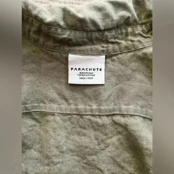 Parachute Sage Green Linen Button-Up Shirt – Small Petite - Picture 7 of 10